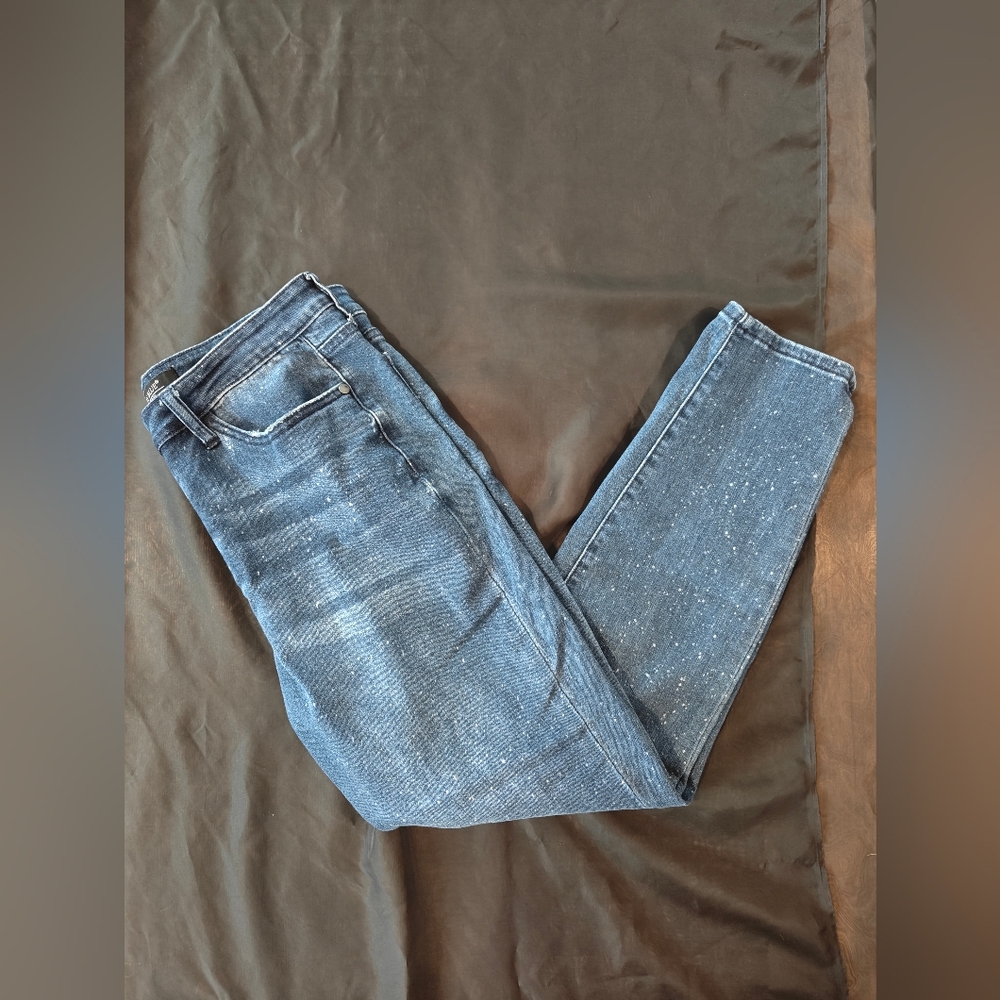 Judy Blue Relaxed Fit Speckled Pattern Blue Jeans Size 11 / 30